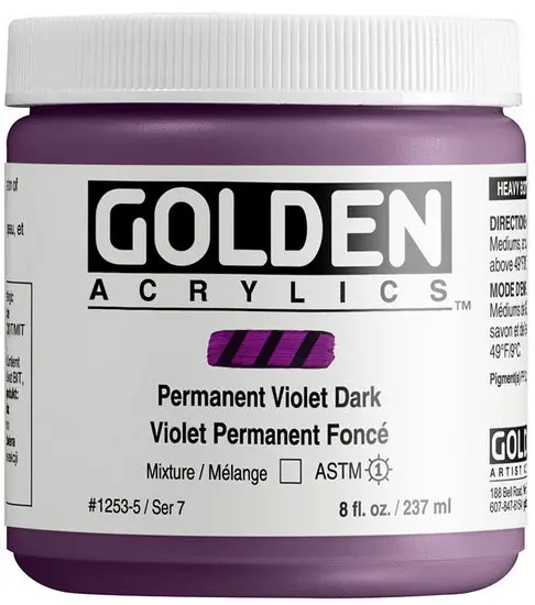 High-Flow Acrylic – Permanent Violet Dark Hue, 8 Oz 1