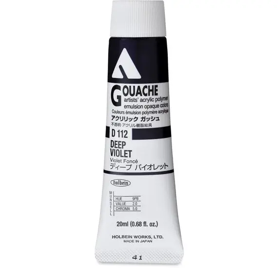 Holbein Acryla Gouache – Deep Violet, Series A, 20Ml Tube 1