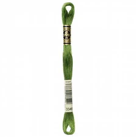 Hunter Green Embroidery Floss – Dmc Color #3346, 8-Strand Skein 1