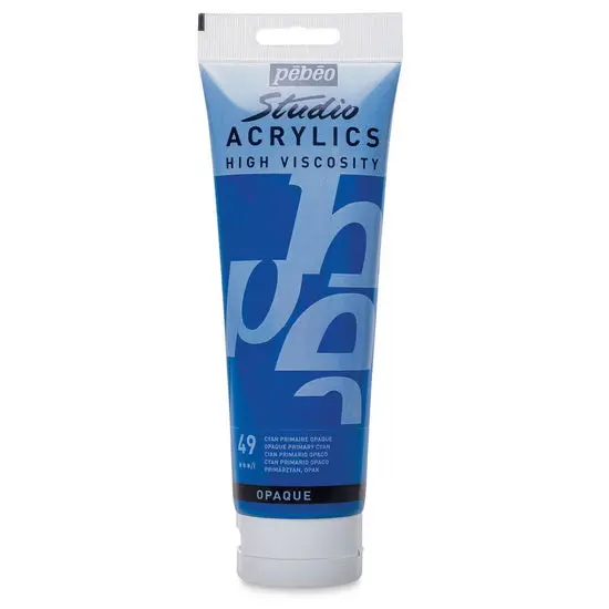 Hv Studio Acrylic Paint, Primary Cyan, 250Ml Bottle 1