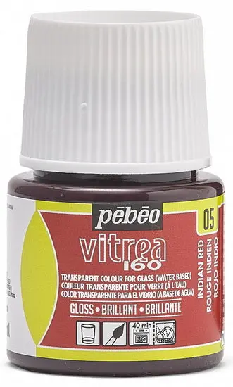Indian Red Vitrea 160 Glass Paint – 45 Ml Oven-Bake Formula 1