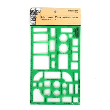 Interior Design Template Sheet – 1/4 Inch Scale 1