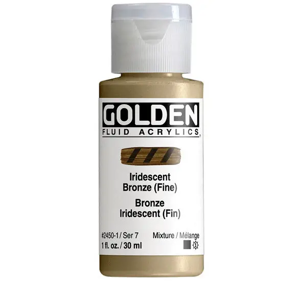 Iridescent Bronze Acrylic Fluid Paint – 1 Oz 1