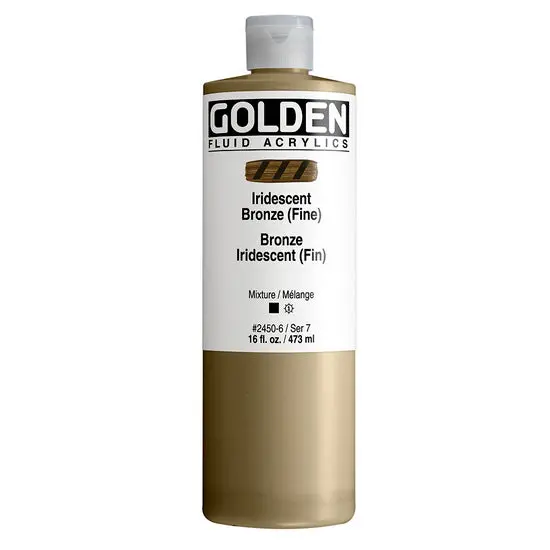 Iridescent Bronze Fluid Acrylic Paint – 16Oz Low-Viscosity Formula 1
