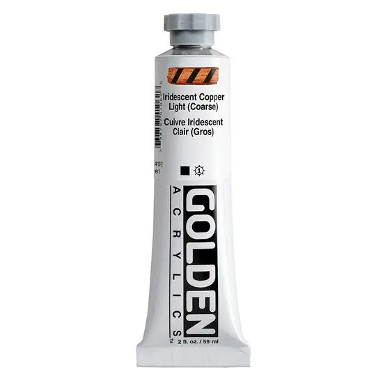 Iridescent Light Copper Acrylic – Heavy Body Texture Paint – 2Oz Coarse Finish 1