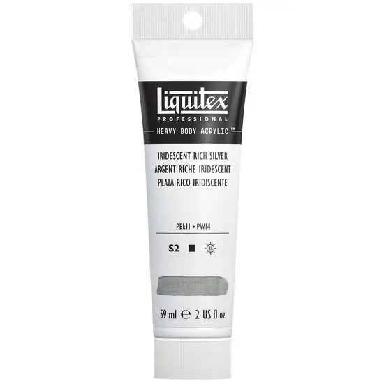 Iridescent Rich Silver Acrylic Paint – 2 Oz Hb Formula 1