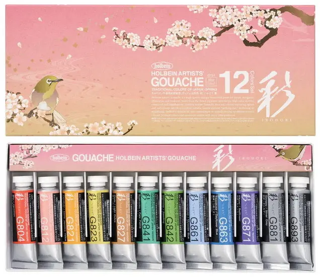 Irodori Spring Gouache Set – 12 Colors, 15Ml Tubes Each 1