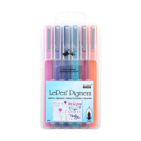 Jewel-Tone Fineliner Set – 6 Pens, 0.3 Mm Tip 1