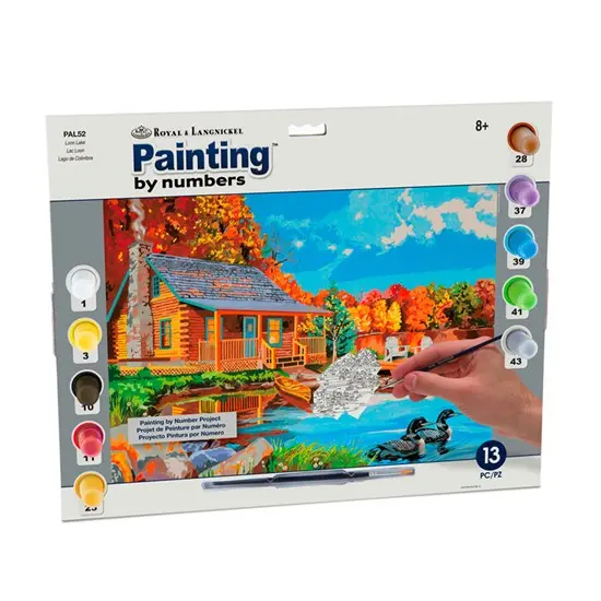 Junior Paint-By-Numbers – Loone Lake Scene 1