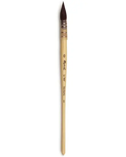 Kazan Squirrel Hair Watercolor Brush – Quill Mop Shape, Size #0 1