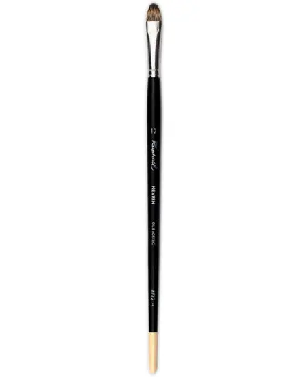 Kevrin+ Synthetic Round Brush – Worn Tip, Size #12 For Detailing & Blending 1