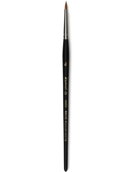 Kolinsky Red Sable Watercolor Brush – Round Short Handle, Size #4 1