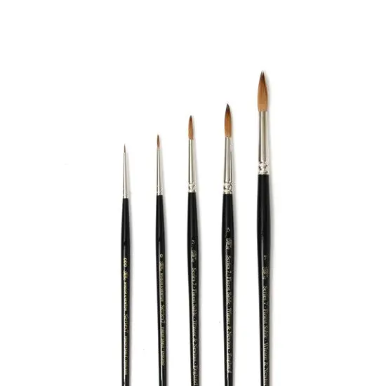 Kolinsky Sable Round Brush – Size 0, Premium Watercolor Brush 1