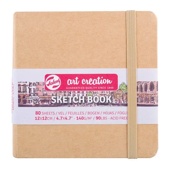 Kraft Art Sketchbook – 12×12Cm Pocket-Sized Journal 1