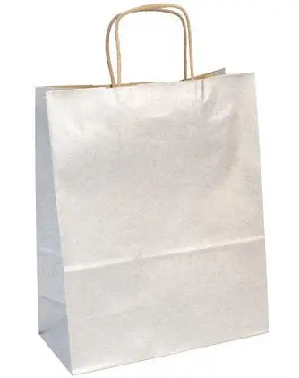 Kraft Gift Bag – Silver Metallic Finish, 22 × 10 Cm 1