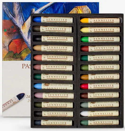 Landscape Oil Pastel Set – 24-Count Assortment 1