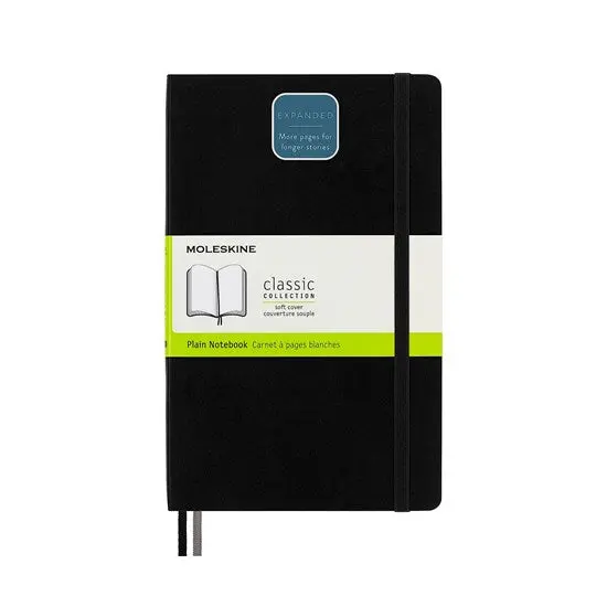 Large Plain Notebook – Soft Black Cover, Unlined Pages 1