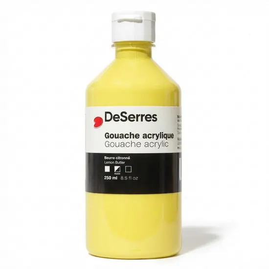Lemon Butter Acrylic Gouache – 250Ml Creamy Opaque Paint 1