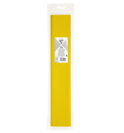 Lemon-Colored Crepe Paper Sheet – 250 Cm × 50 Cm 1