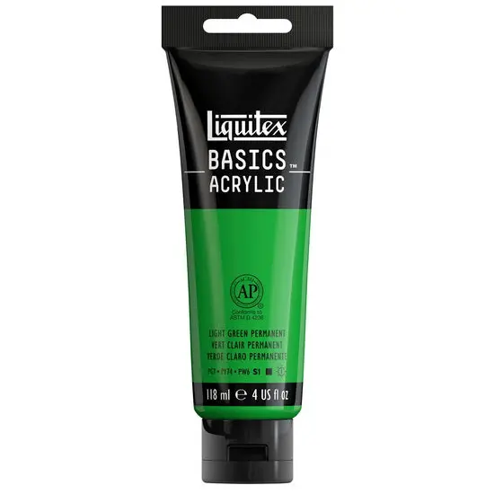 Light Green Acrylic Paint - 4 Oz Basics Series 1