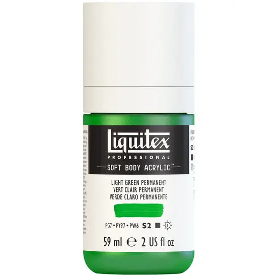 Light Green Permanent Soft Body Acrylic – 2Oz Smooth Flow Formula 1