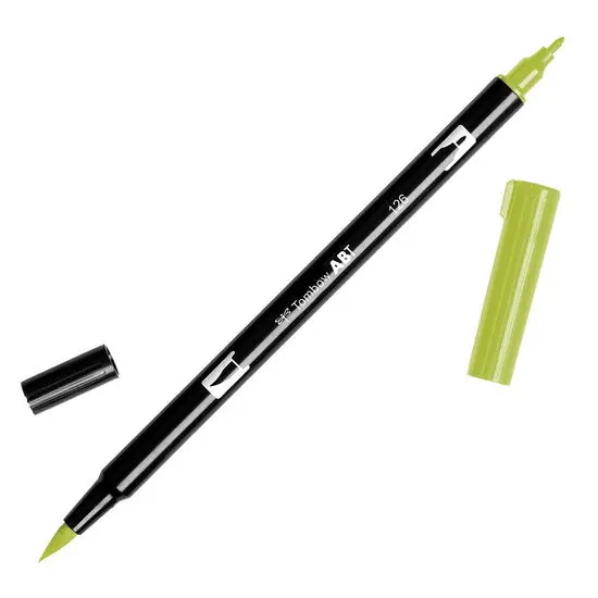Light Olive Dual-Tip Brush Pen For Illustration And Hand Lettering 1