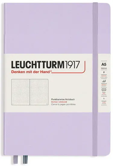 Lilac Dotted Notebook – A5 Size, 251 Pages 1