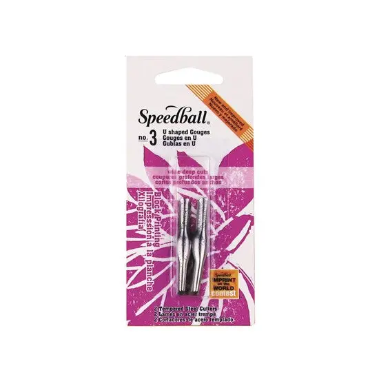 Linocut Carving Tool Set – U-Shaped Blade #3, 2-Piece 1