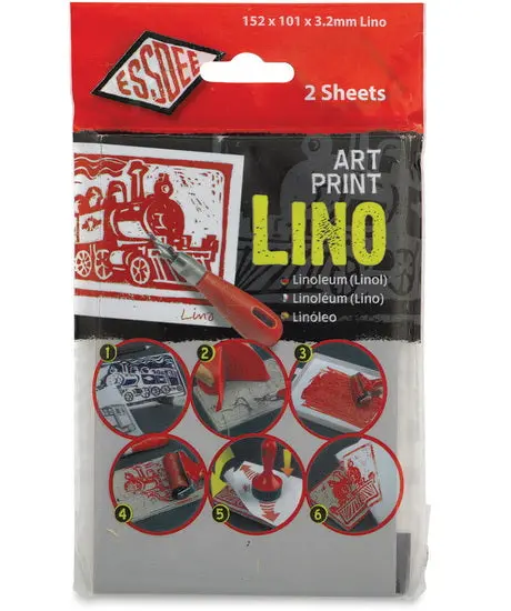 Linoleum Block Set – Two 3.2 Mm Sheets, 15×10 Cm Each 1