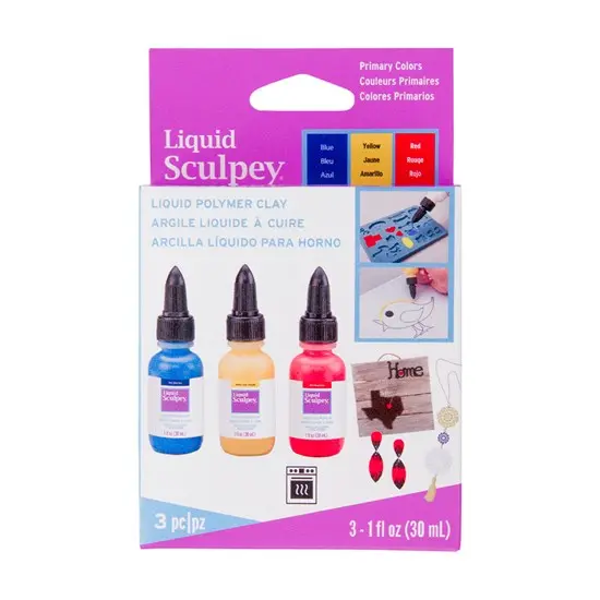 Liquid Sculpey Polymer Clay – Primary Color Mix (Red, Blue, Yellow) 1