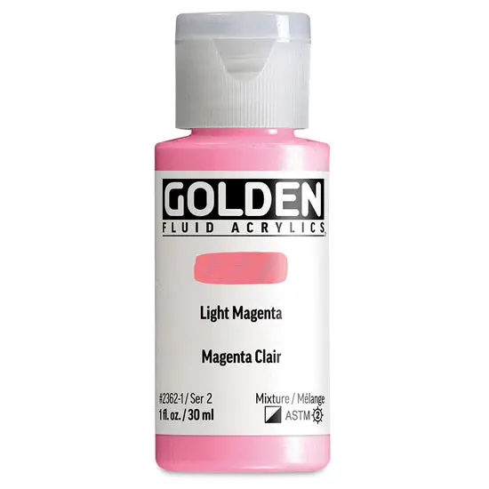 Liquitex Acrylic Fluid Paint – Light Magenta, 1Oz (Series 2) 1