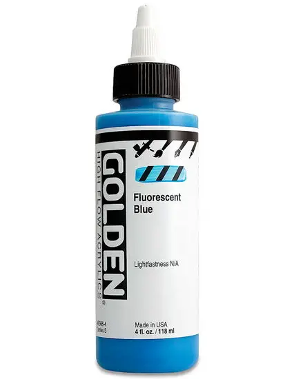 Liquitex Acrylic High Flow Paint – Fluorescent Blue, 4 Oz (Series S5) 1