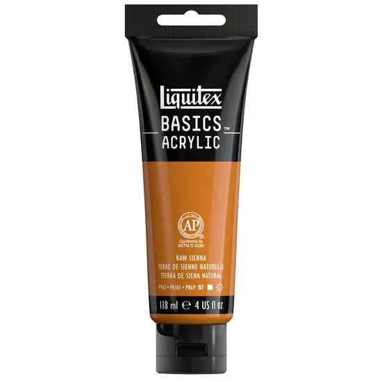 Liquitex Basics Acrylic Paint – 4Oz Raw Sienna 1