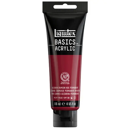 Liquitex Basics Acrylic Paint – Alizarin Crimson Hue, 4 Oz Jar 1