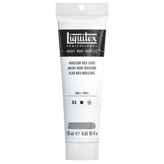 Liquitex Heavy Body Acrylic – Iridescent Rich Silver, 4.65 Oz (Series 2) 1