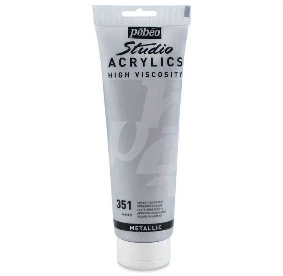 Liquitex Studio Acrylic In Iridescent Silver – 250Ml, Metallic Sheen 1