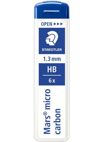 Lumograph Hb Lead Set – Six 1.3 Mm Premium Graphite Refills 1