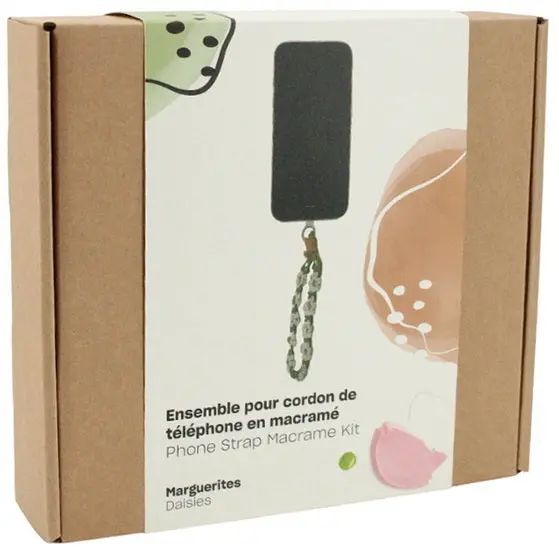 Macramé Phone Strap Kit With Daisy Motif 1
