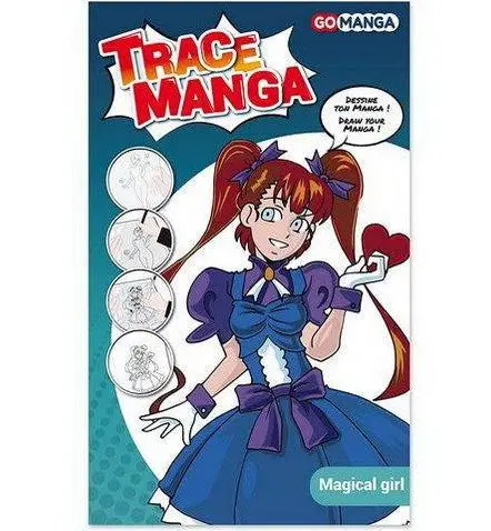 Magical Girl Manga Drawing Stencil For Tracing 1