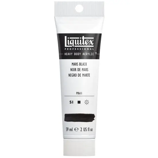 Mars Black Acrylic Heavy Body Paint – 2 Oz (S1) 1