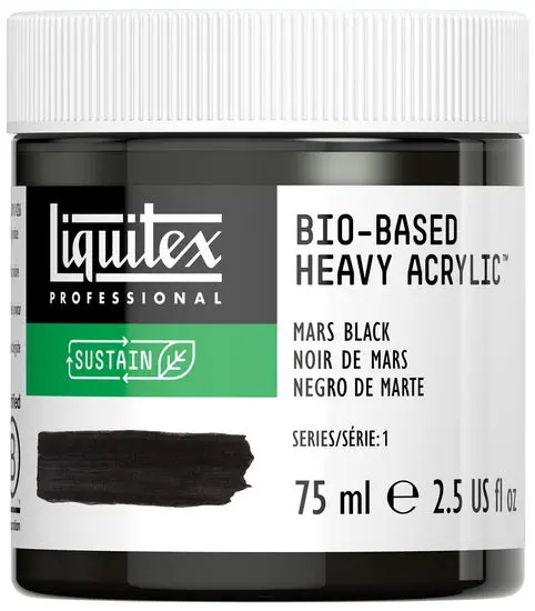 Mars Black Bio Hb Acrylic Paint – 2.5Oz Tube, Series 1 1