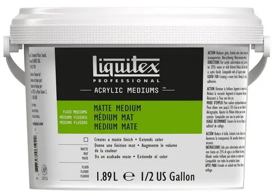 Matte Acrylic Medium – 1.39 Liter Container 1