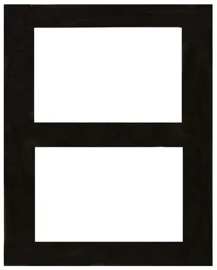 Matte Black Double-Window Mat Board – 8×10 In, Fits Two 4×6 In Photos 1