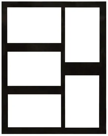 Matte Black Photo Mat – 11×14", Five 4×6" Openings 1