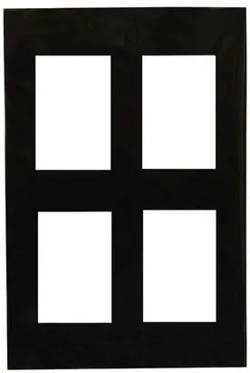 Matte Black Photo Mat – 12 × 18 Inches, Four 4 × 6 Inch Openings 1