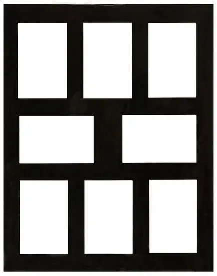 Matte Black Photo Mat – 16×20 Inches With Eight 4×6 Inch Openings 1