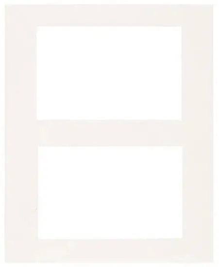 Matte White Double-Window Mat Board – 8×10 Inch With Two 4×6 Inch Openings 1