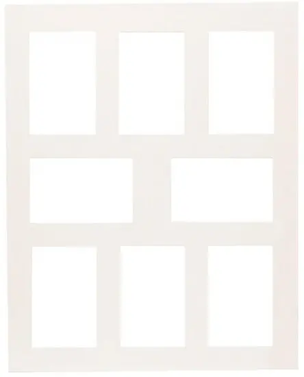 Matte White Photo Mat – 16" × 20", With Eight 4" × 6" Openings 1