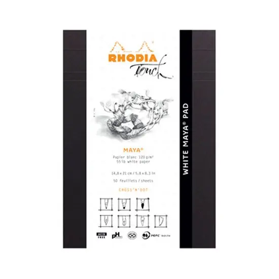 Maya White Cross-And-Dot Sketch Paper Pad – 50 Sheets 1