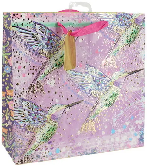 Medium Hummingbird-Themed Gift Bag 1